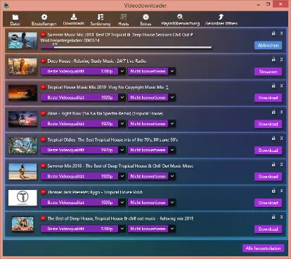 Download Screenshot Screenshot des Download Vorganges beim Video-Downloader